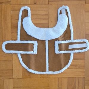 Cozy Brown and White Kids Bib